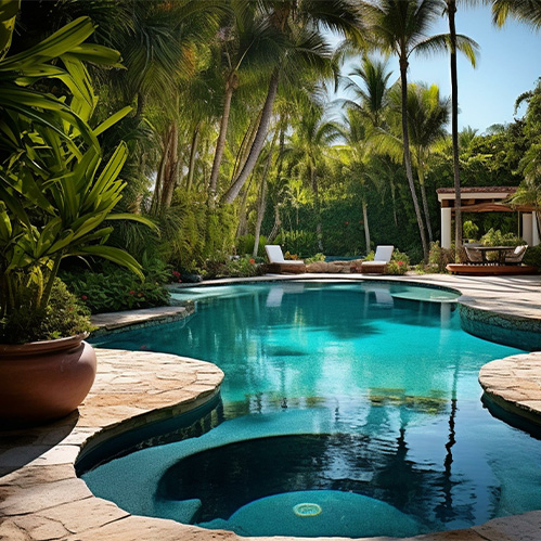 stone pool surround cleaning